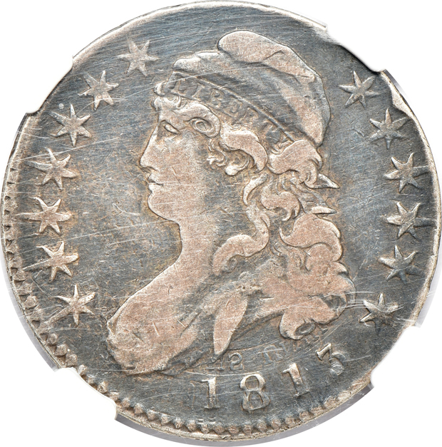 Six early 19th Century certified half-dollars