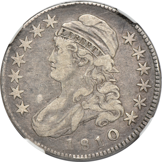 Six early 19th Century certified half-dollars