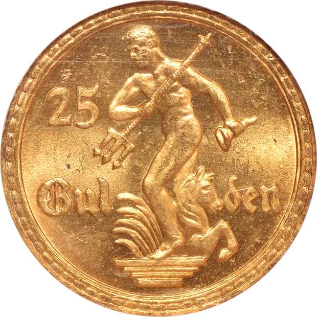 Poland - 1930 Danzig 25 gulden - NGC MS-65