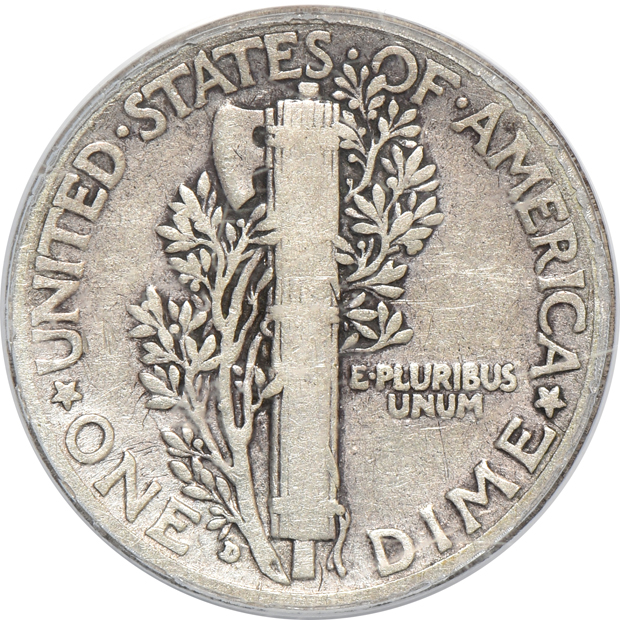1916-D Mercury PCGS VG-10 (green label) CAC