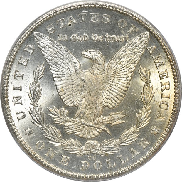 1884-CC MS-67, and an 1896 MS-67PL, both ICG
