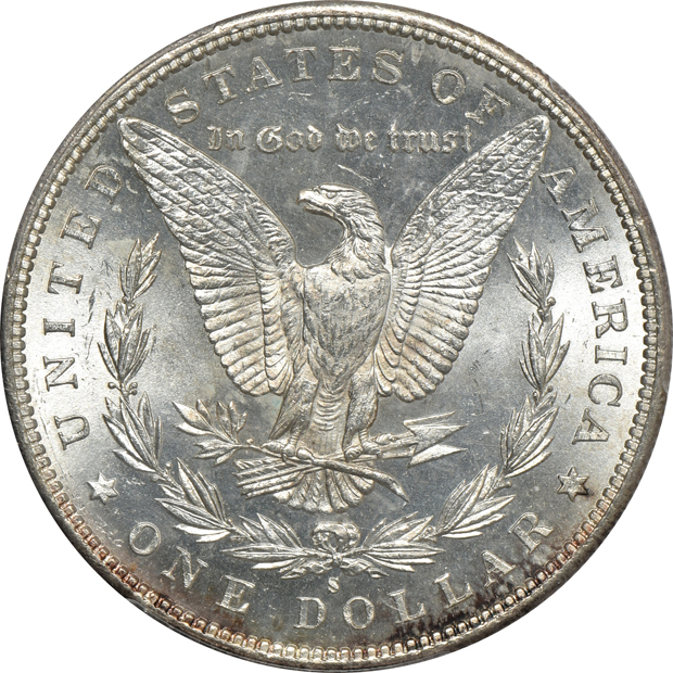 1885-S MS-64+, and an 1887-S MS-64 CAC, both PCGS