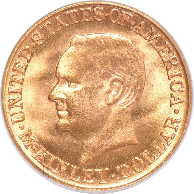 1916 McKinley $1 PCGS MS-63 (rattler) CAC, and a 1916 McKinley $1 PCGS MS-65