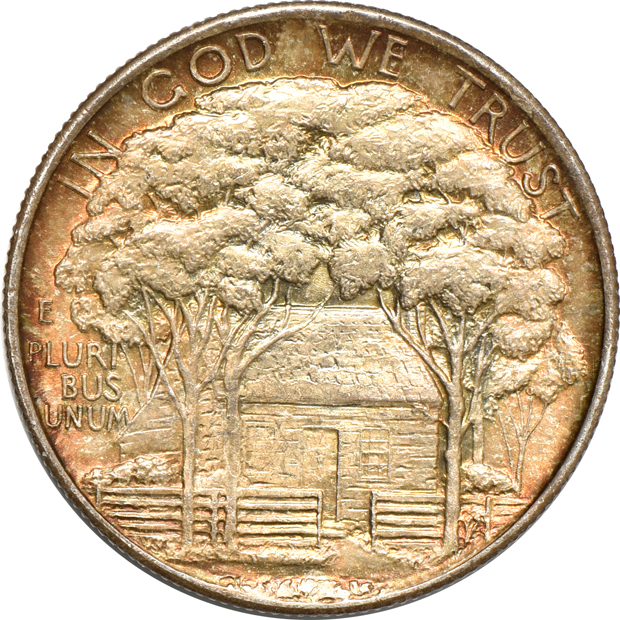 1900 Lafayette, plus two 1922 Grant half-dollars, all AU