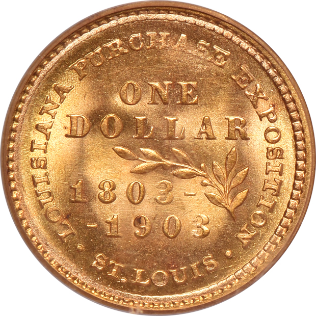1903 Louisiana Purchase Jefferson $1 PCGS MS-65