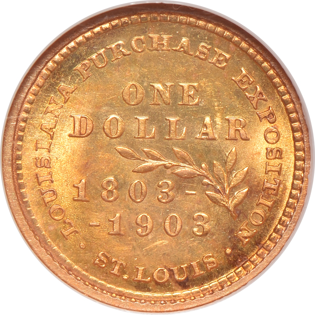 1903 Louisiana Purchase McKinley $1 NGC MS-66