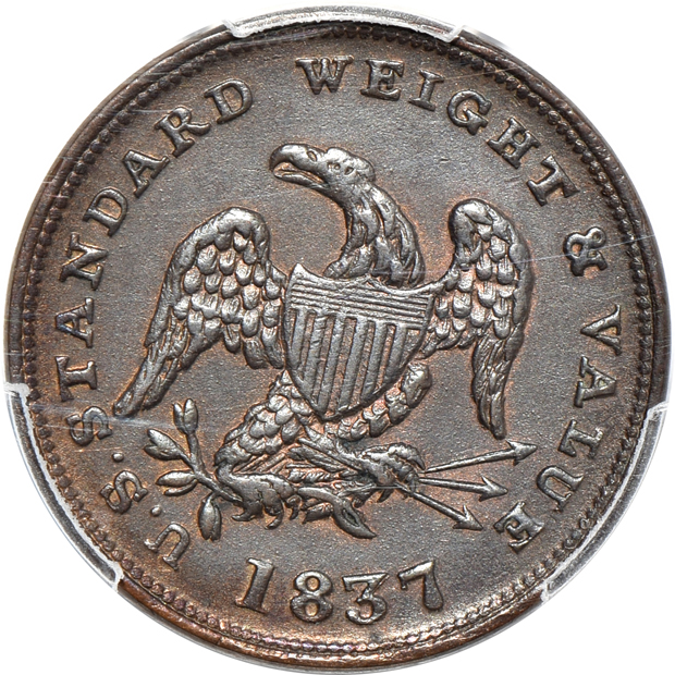 Seventeen PCGS certified half-cents.  One Good-6, the others details graded