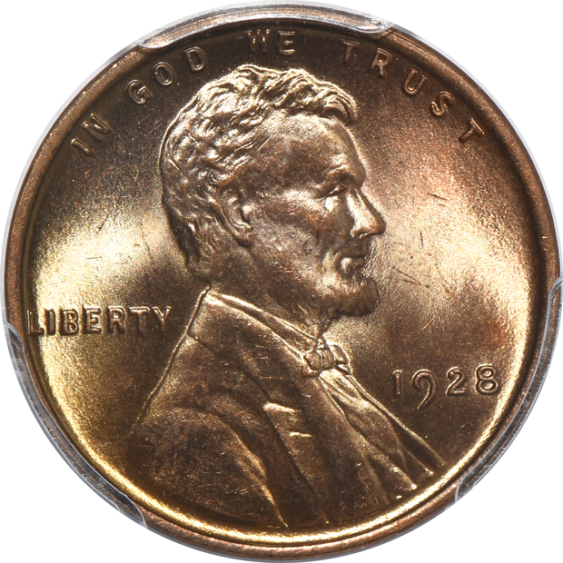 Five certified Lincoln cents