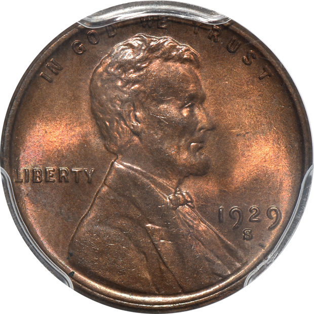 1911-S ICG MS-65 BN, 1929-S PCGS MS-64RB, and a 1931-S PCI MS-63