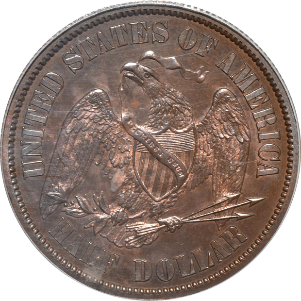 1859 J-236 half-dollar PCGS PR-65BN
