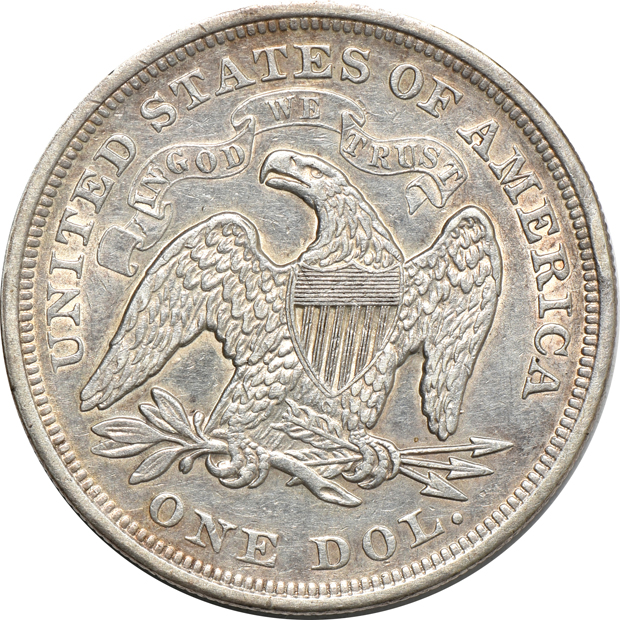 1843 XF details/cleaned, 1872 XF details/cleaned, and an 1877-S UNC details/cleaned