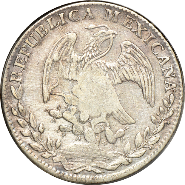 Multiple - Two Mexico 8 reales, a Philippines 8 reales, and a Philippines un peso