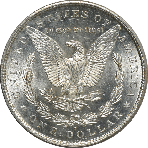1887-S MS-63 CAC, 1889-S MS-63, and an 1891-S MS-63, all PCGS