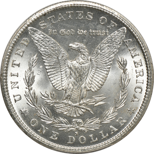 1887-S MS-63 CAC, 1889-S MS-63, and an 1891-S MS-63, all PCGS
