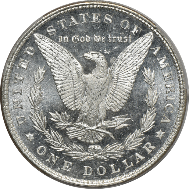 Four 1878 Morgan silver dollar type coins, all PCGS MS-62 CAC