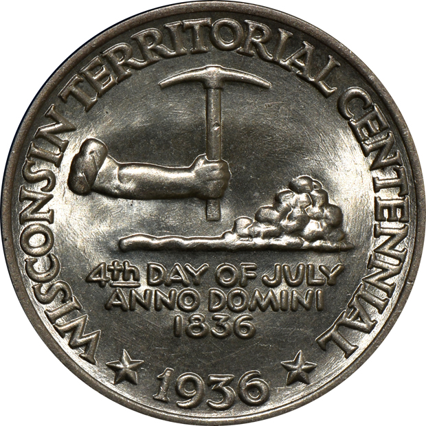 Five silver commemorative half-dollars