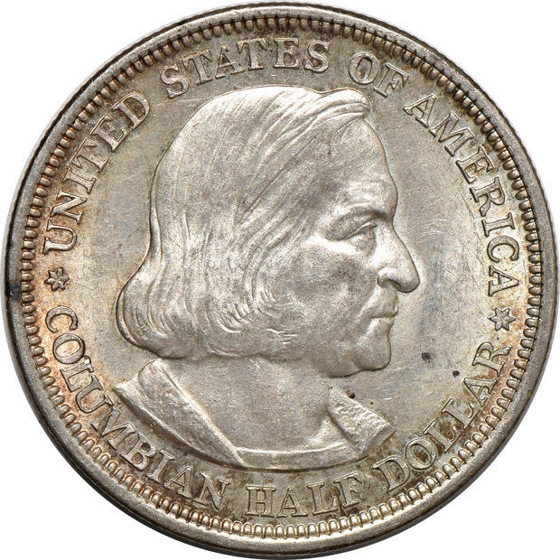 Twelve silver commemorative half-dollars and an 1893 Isabella quarter