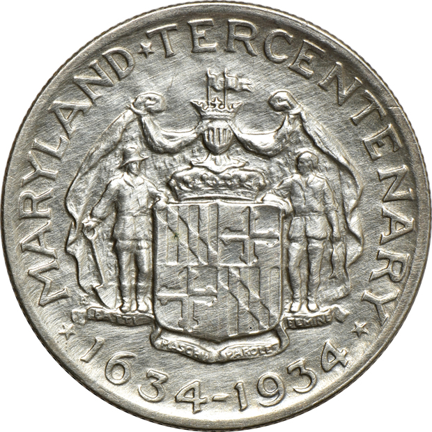 Ten silver commemorative half-dollars