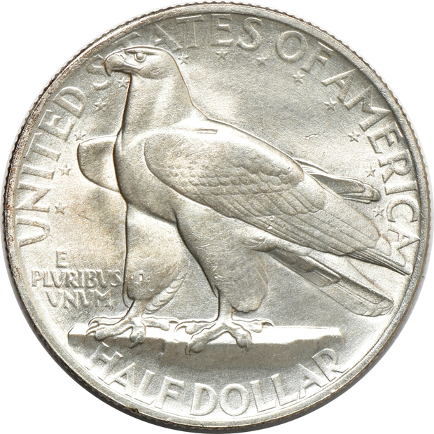 Ten silver commemorative half-dollars