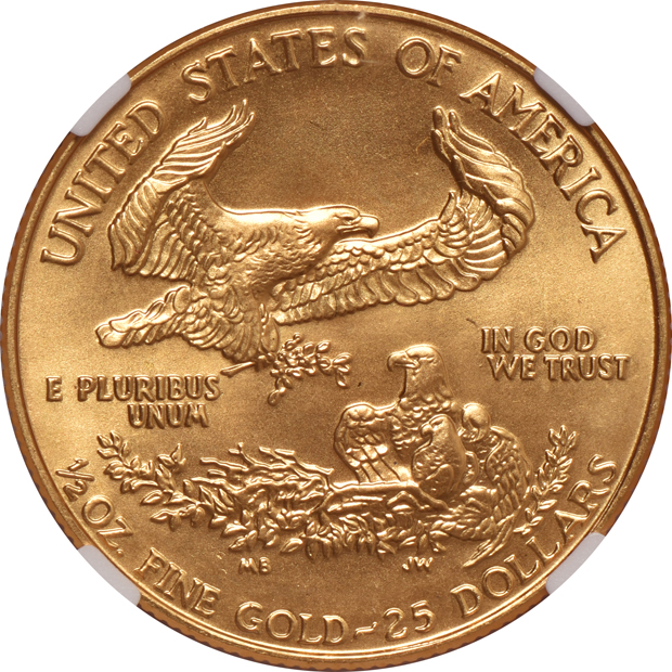 1991 $25 1/2oz Gold American Eagle NGC MS-68