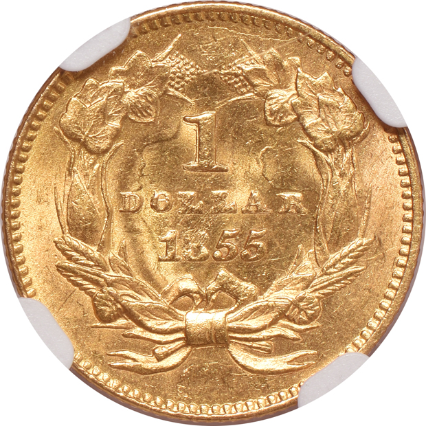 1855 NGC UNC details/cleaned