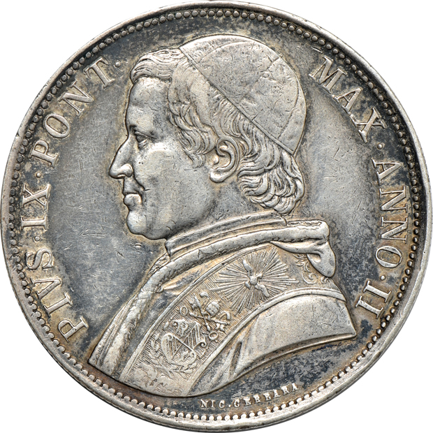 Italy - Group of seven Papal States coins