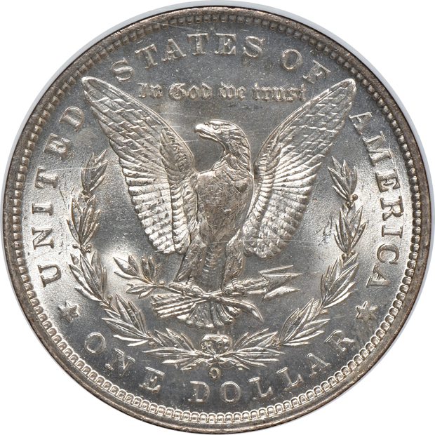 1889 MS-66, and an 1889-O MS-64, both NGC