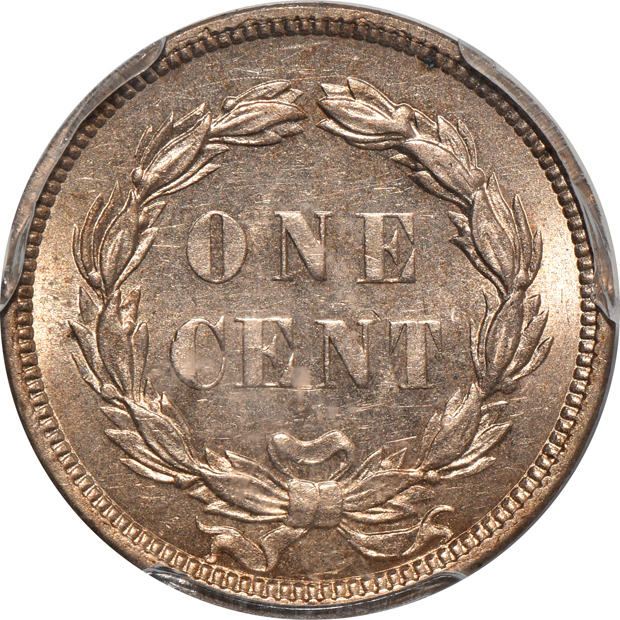1857 Flying Eagle cent NGC AU-55, 1858 Flying Eagle cent NGC AU-58, and an 1859 Indian cent PCGS MS-62