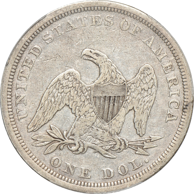 1847 G-6, and an 1865 VF-25, both PCGS