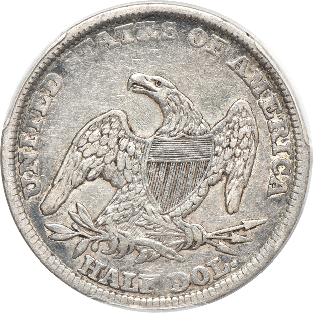1838 Reeded Edge GR-15 RE, Capped, Large Letters F-15, and an 1839 GR-5 RE, Capped, Large Letters XF-40, both PCGS