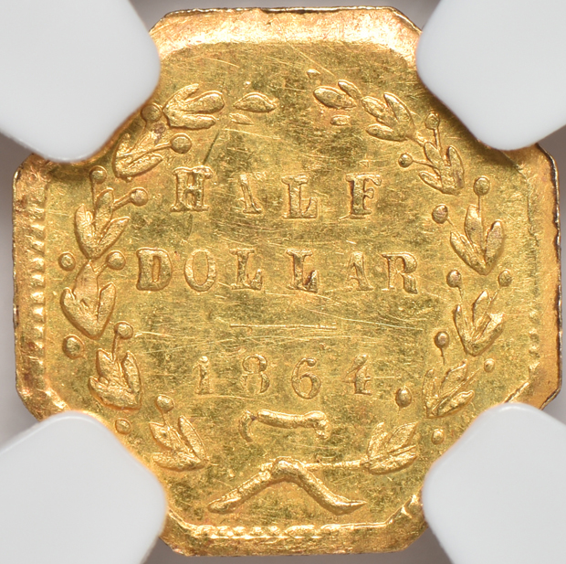 Four California Fractional gold coins, all NGC