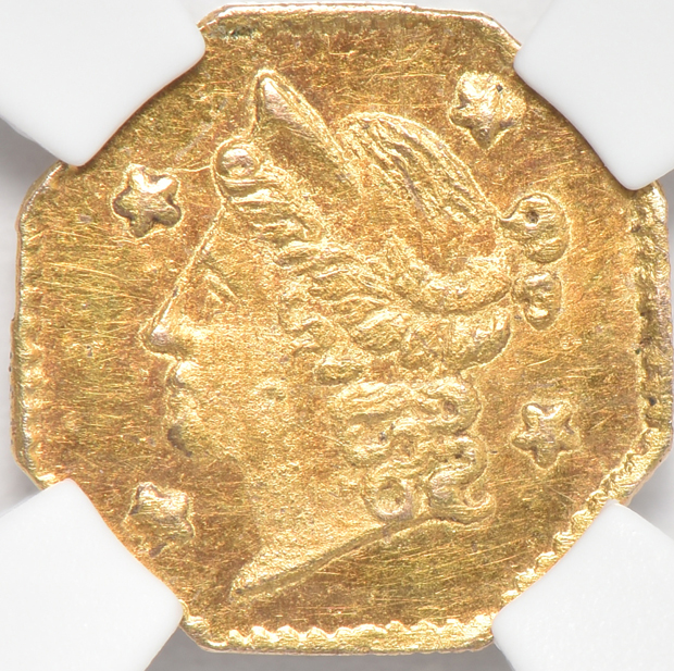 Four California Fractional gold coins, all NGC