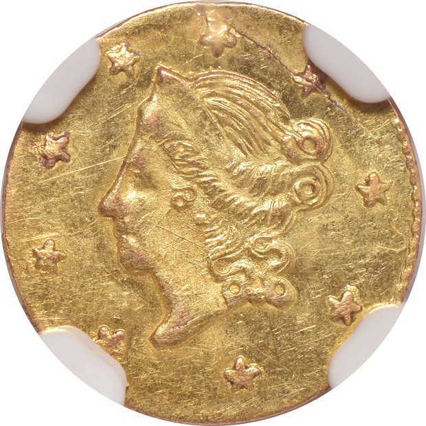 Four California Fractional gold coins, all NGC