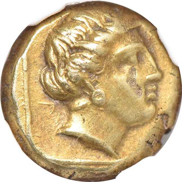 Ancient Greece - 550-500 BC Mysia, Cyzicus EL twelfth-stater Choice VF, and a 377-326 BC Isle of Lesbos, Mytilen EL hecte XF, both NGC