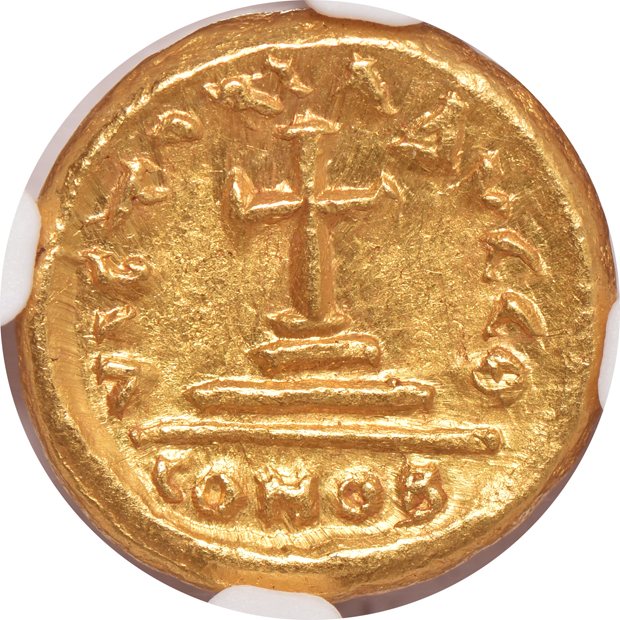 Roman Empire - 2nd Century BC Gaul, Ambiani AV quarter-stater VG, 565-578 Byzantine Empire AV solidus Choice AU, and a 613-641 Byzantine Empire AV solidus Mint State, all NGC