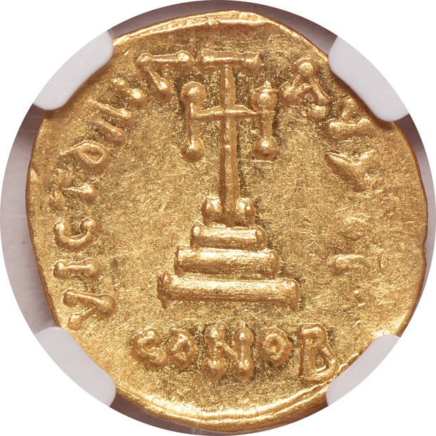 Roman Empire - 654-668 Byzantine Empire AV solidus Choice AU, and a 1028-1034 Byzantine Empire AV histamenon nomisma XF, both NGC