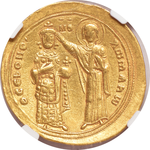 Roman Empire - 654-668 Byzantine Empire AV solidus Choice AU, and a 1028-1034 Byzantine Empire AV histamenon nomisma XF, both NGC