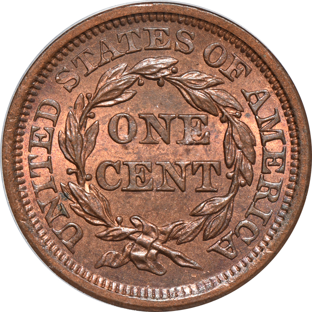 1856 Upright 5 PCGS MS-65RB CAC