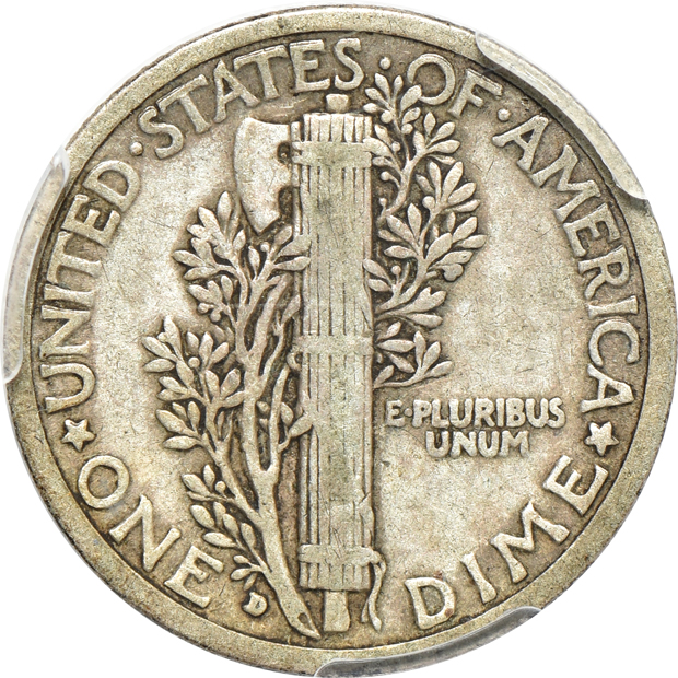 1916-D Mercury PCGS F-15