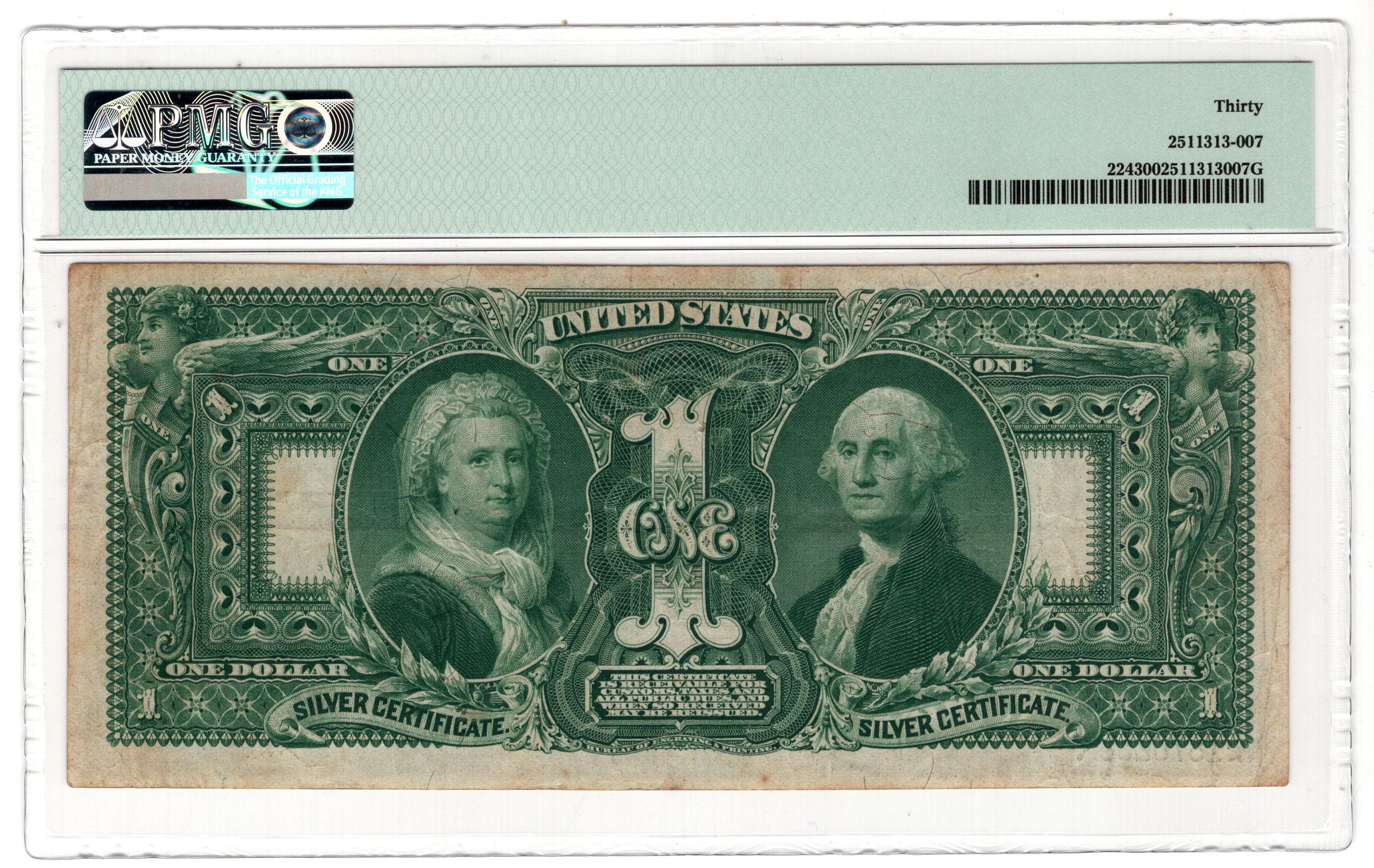 1896 $1 Educational Fr# 224 - PMG VF-30