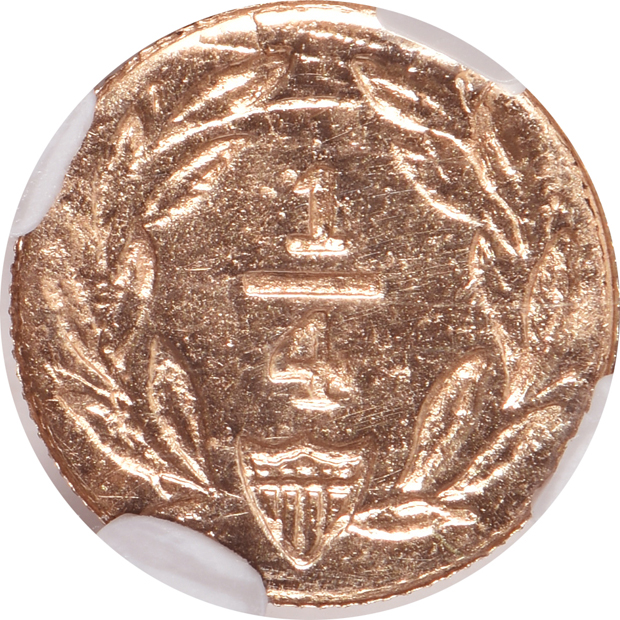 Canada - 1849-dated 1/4 G&L-40 (mislabeled) - NGC MS-66