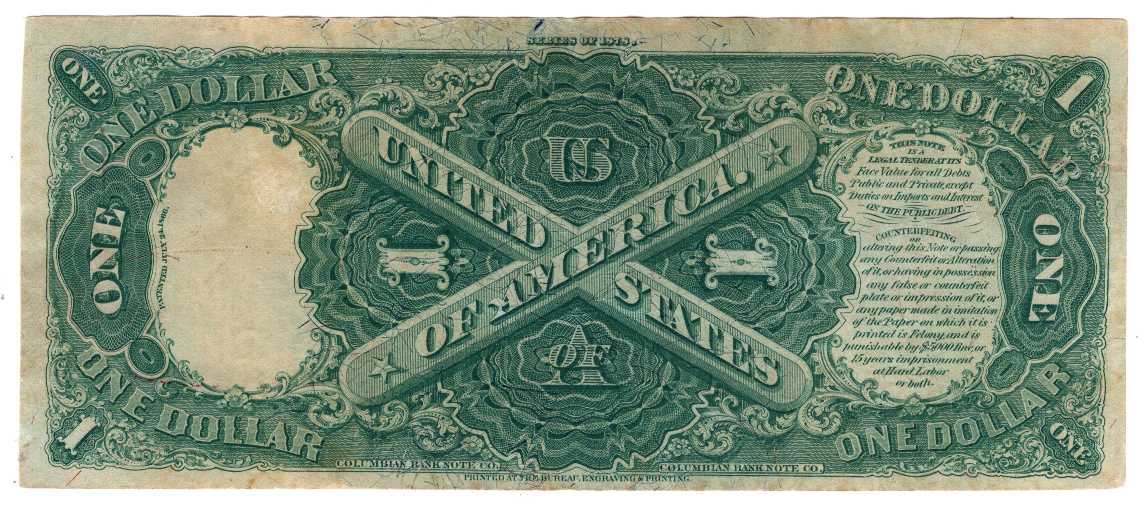 1878 $1 Fr# 27 - XF