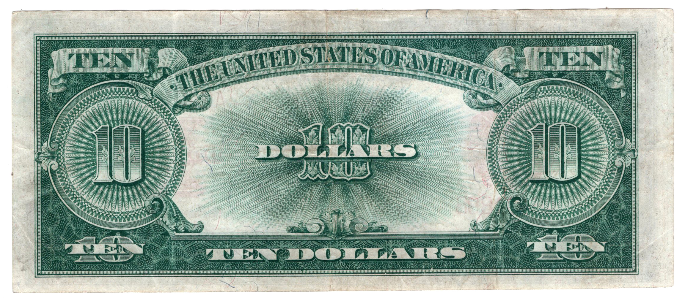 1923 $10 Fr# 123 - XF