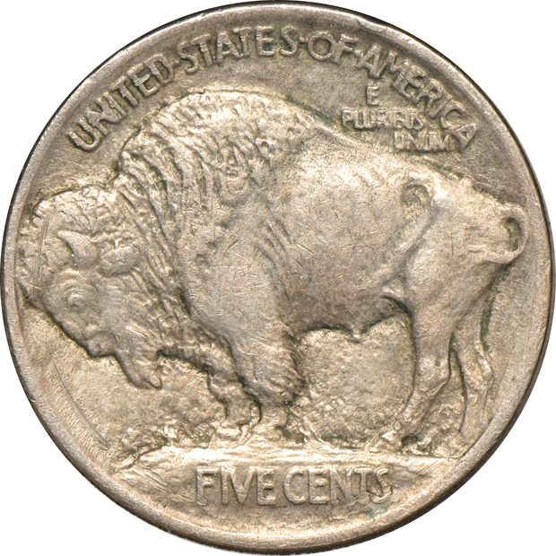 1913 Type 1 Hobo Nickel, Peanut Ear