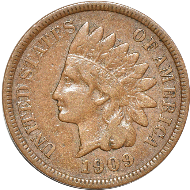 1877 NGC VG-8, and a 1909-S Indian cent F