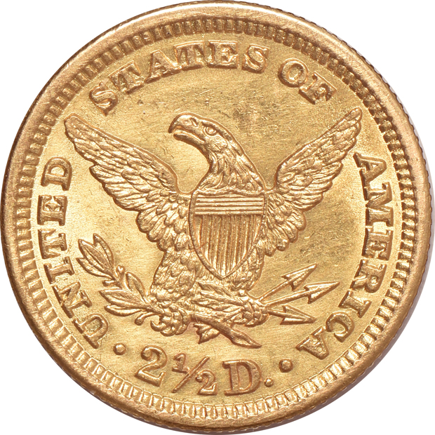 1852, 1878-S, and a 1904, all AU