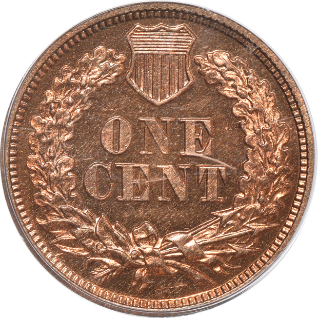1868 165 degree clockwise rotated dies PCGS PR-64RD