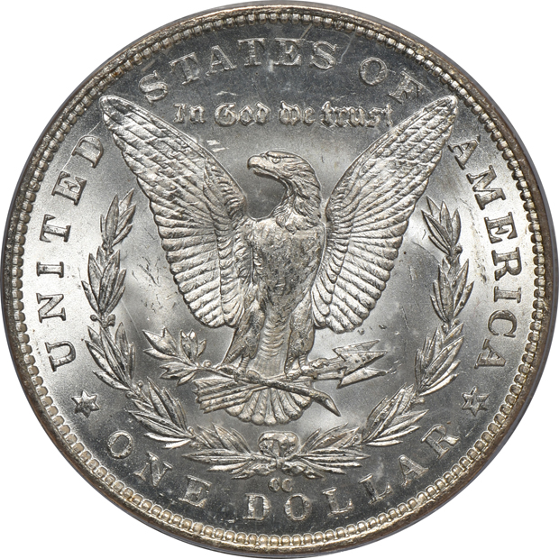 1878-S MS-65 PL, and an 1883-CC MS-65, both ICG