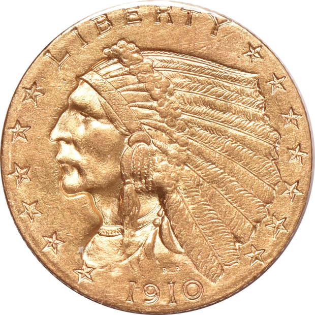 Six AU Indian quarter-eagles