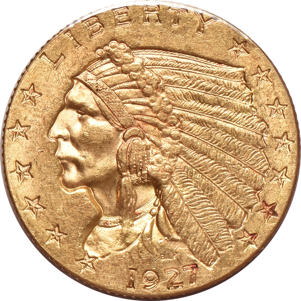 Six AU Indian quarter-eagles